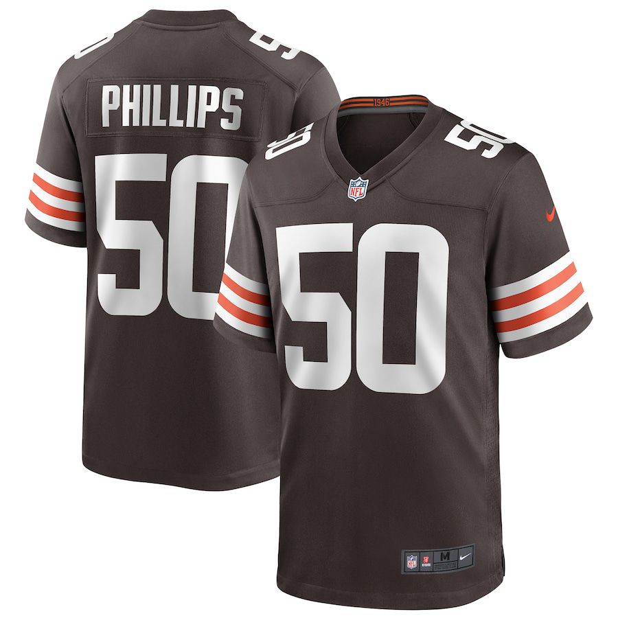 Men Cleveland Browns 50 Jacob Phillips Nike Brown Player Game NFL Jersey